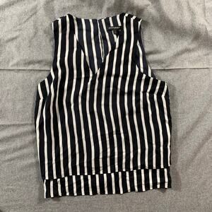 Banana Republic Tops Women Large Sleeveless Black Striped
